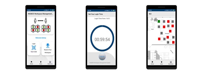 A display in the reception area that will show all the booking time.